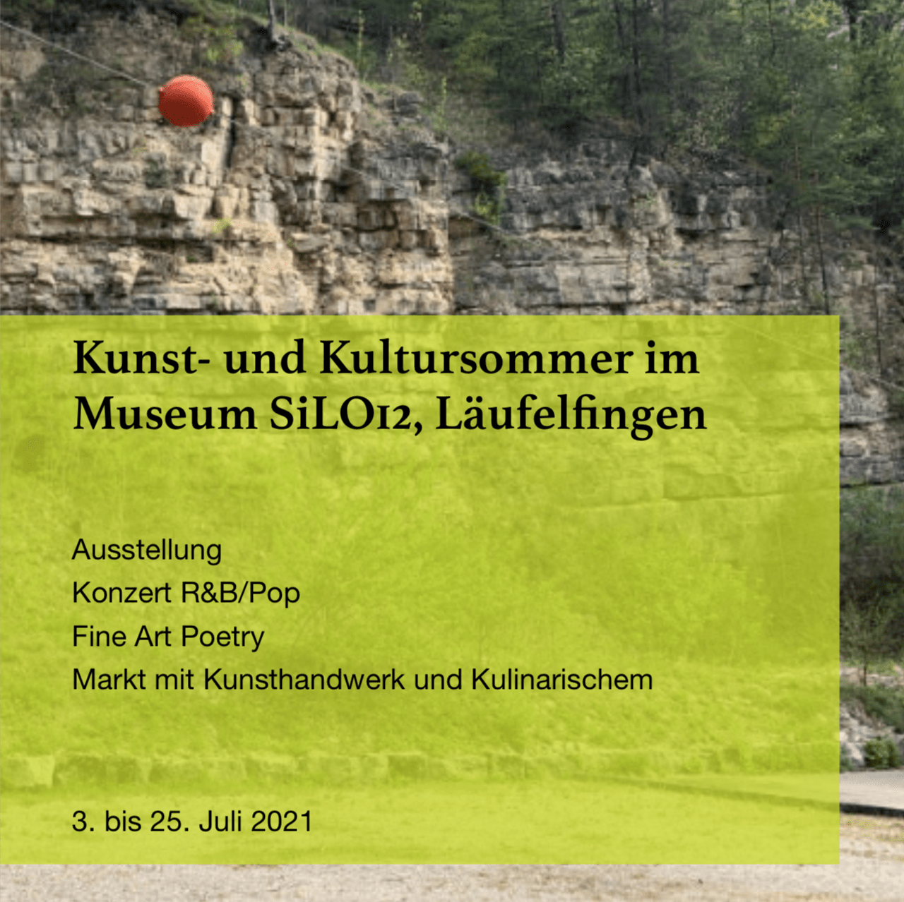 Kunst- und Kultursommer im SiLO12, Läufelfingen